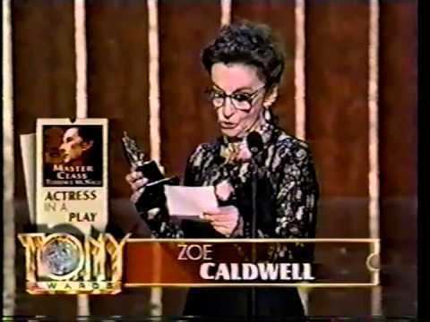 Zoe Caldwell Zoe Caldwell wins 1996 Tony Award for Best Actress in a Play YouTube