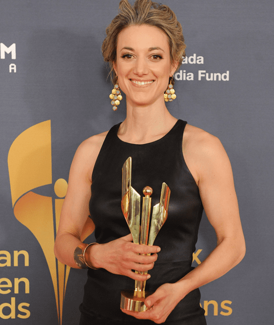 Zoie Palmer Zoie Palmer thanks partner and son at the Canadian Screen Awards