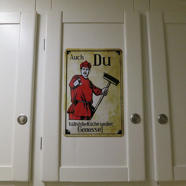 Zucht und Ordnung Neues Blechschild 14qm