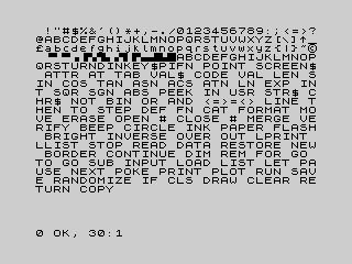 ZX Spectrum character set