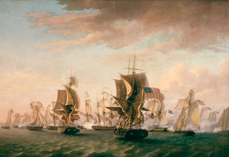 Thomas Birch Thomas Birch Painting Perry39s Victory on Lake Erie War